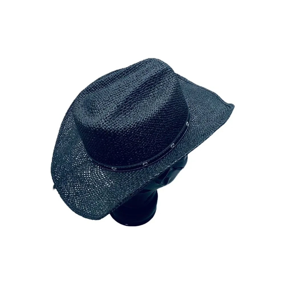 Tombstone Loom Explorer Black Hand Painted Unisex EXPLORER HAT Size 6 3/4